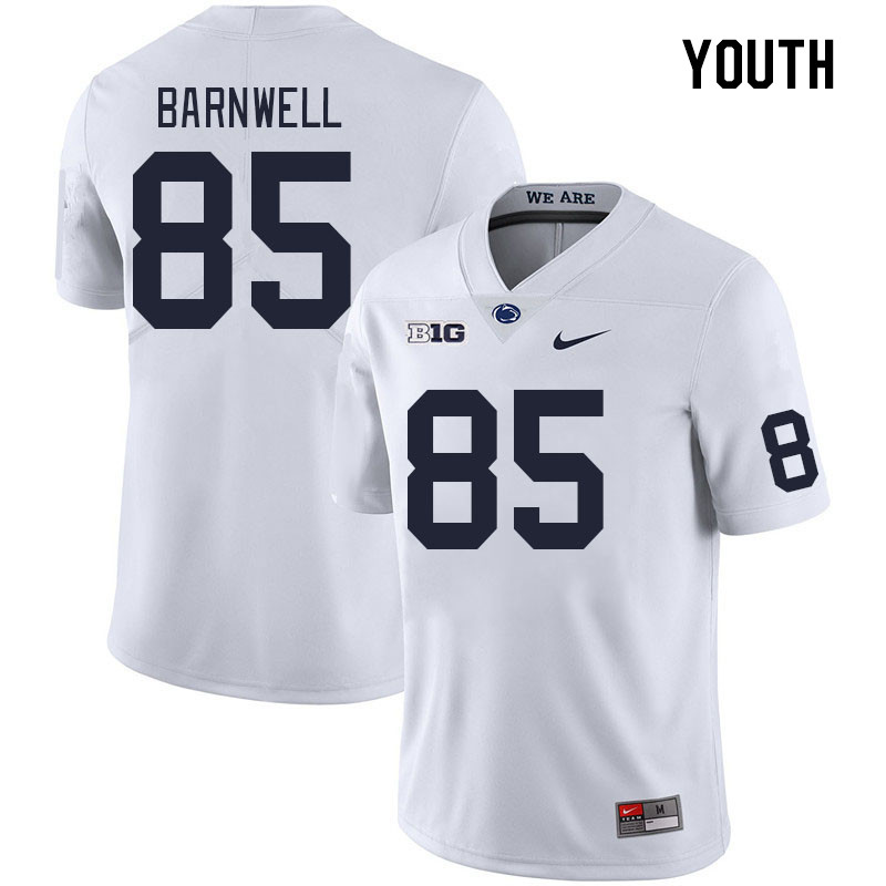 Youth #85 Mega Barnwell Penn State Nittany Lions College Football Jerseys Stitched Sale-White - Click Image to Close